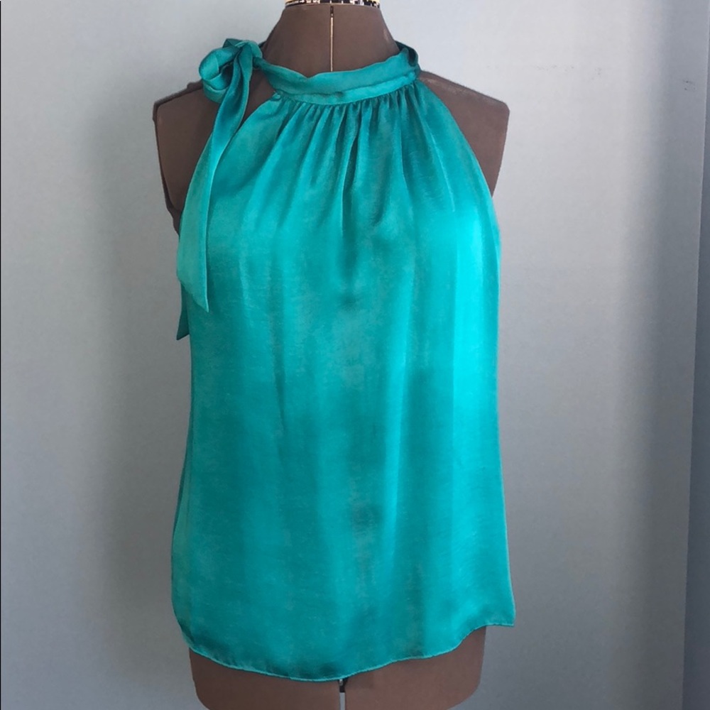 Violet & Claire Teal Halter Blouse